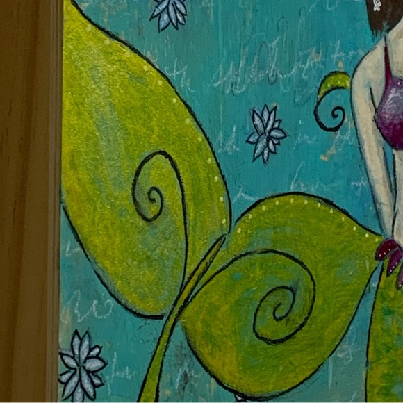 ALLISON WEEKS THOMAS “SALTY & SWEET” MERMAID ORIGINAL MIXED MEDIA PAINTING! OOAK - Picture 5 of 6